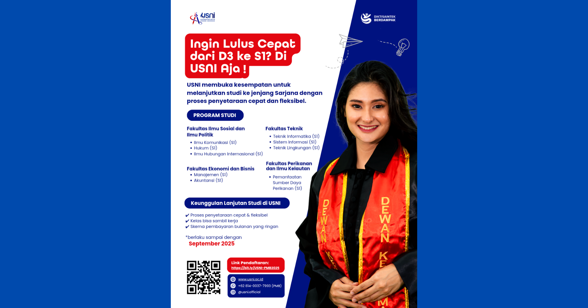 Lanjutkan Studi D3 ke S1 dengan Cepat & Fleksibel di USNI!